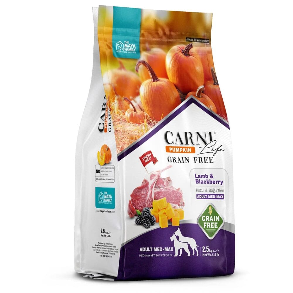 Maya Family Carni Life Pumpkin Grain Free 2.5kg Ξηρά Τροφή για Ενήλικους Σκύλους με Αρνί και Μύρτιλο