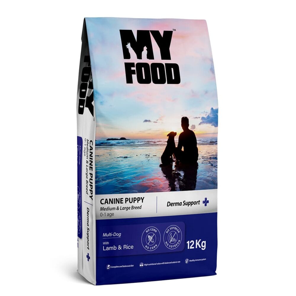 Myfood Derma Support Ξηρά Τροφή για Μεσαία και Μεγαλόσωμα Κουτάβια Με Αρνί και Ρύζι 12kg