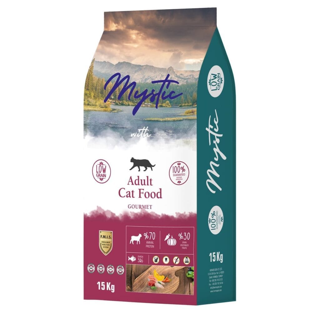 Mystic Low Grain 15kg Ξηρά Τροφή για Ενήλικες Γάτες Gourmet