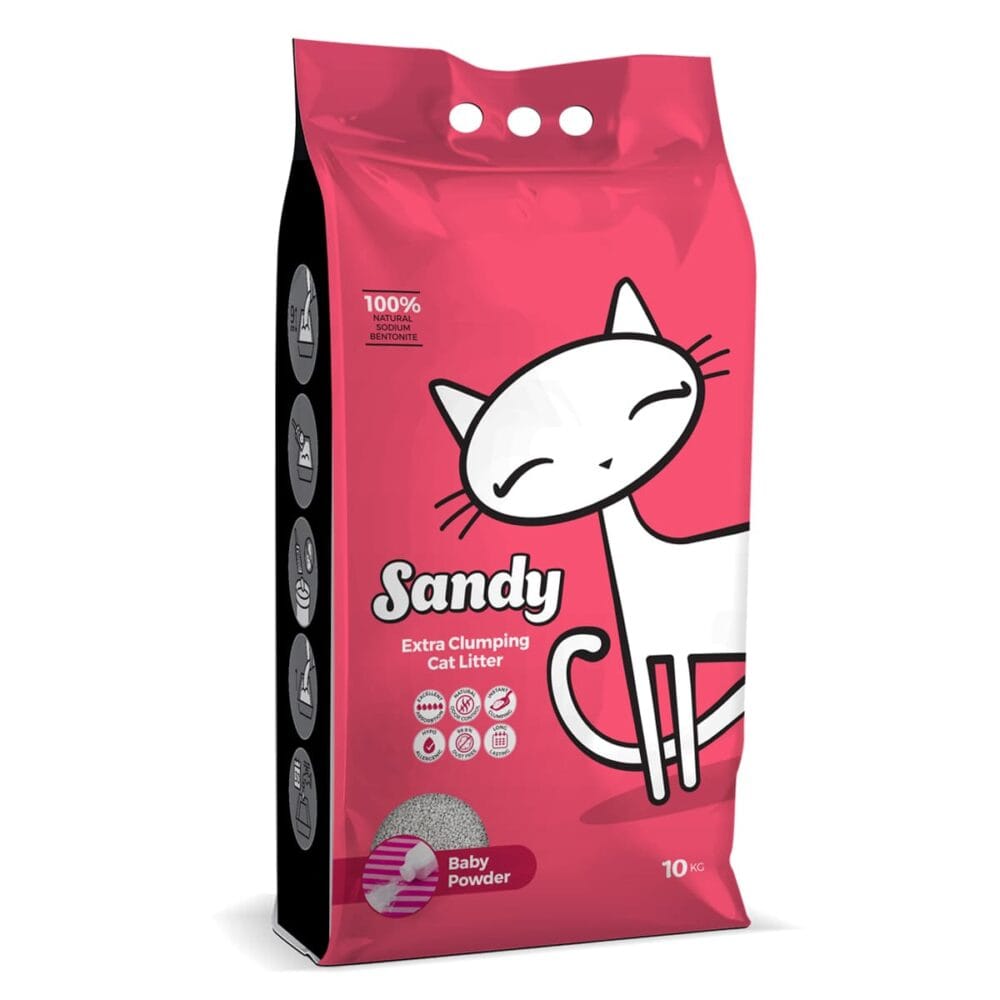 Sandy Extra Clumping 10kg  Άμμος Γάτας Baby Powder