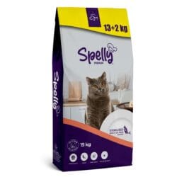 Spelly Premium Low Grain 13+2kg Ξηρά Τροφή για Στειρωμένες Γάτες με Σολομό