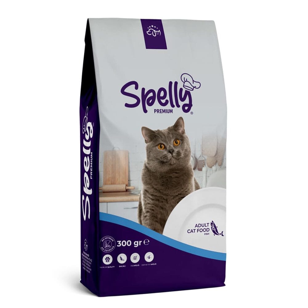 Spelly Premium Ξηρά Τροφή για Ενήλικες Γάτες με Ψάρι 300gr