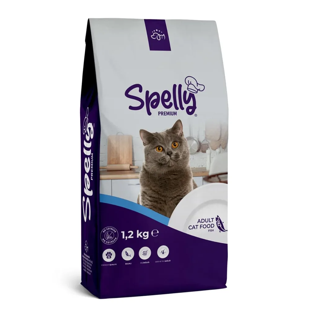 Spelly - Premium Ξηρά Τροφή για Ενήλικες Γάτες με Ψάρι 1.2kg