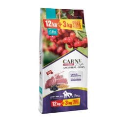 Maya Family Carni Life Cranberry 12kg + 3kg  Δώρο ξηρά τροφή για ενήλικους σκύλους με αρνί και μύρτιλο