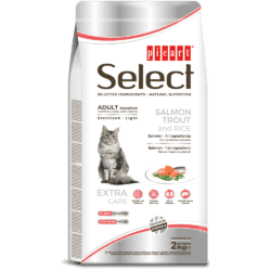 Select Adult Cat Sensitive Light-Sterilised Salmon, Trout & Rice Superpremium 2kg