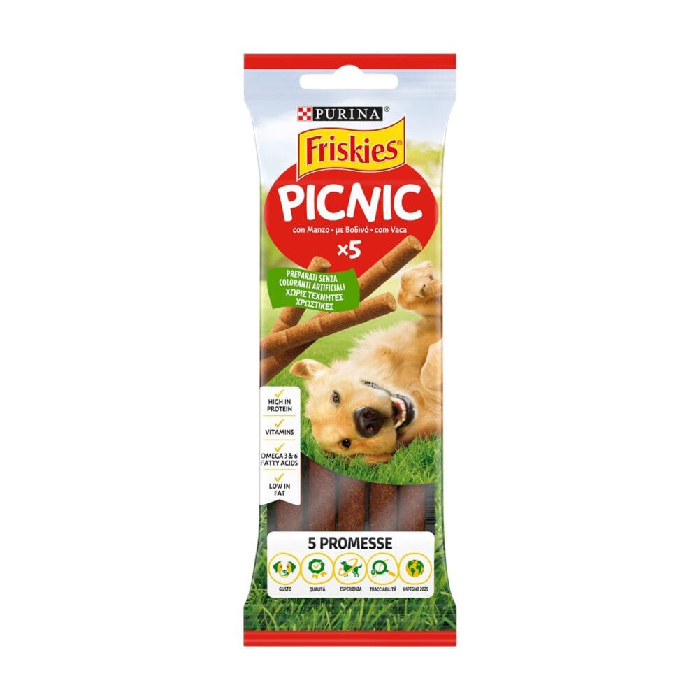 FRISKIES Picnic Σνακ Σκύλου με Βοδινό 5τεμ