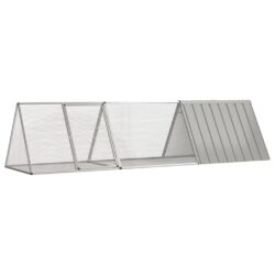 vidaXL Κλουβί Κουνελιών Γκρι 302,5x80,5x71 εκ. Γαλβανισμένος Χάλυβας