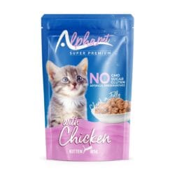 Alphapet Super Premium Jelly 85gr για Γατάκια με Κοτόπουλο σε Φακελάκι (Chunk in Jelly)