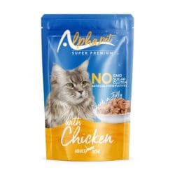 Alphapet Super Premium Jelly 85gr για Ενήλικες Γάτες με Κοτόπουλο σε Φακελάκι (Chunk in Jelly)