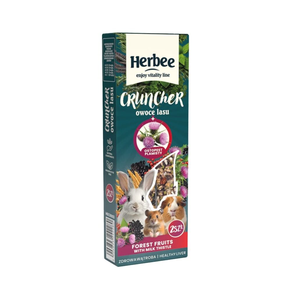 Herbee Cruncher 115gr Τροφή για Τρωκτικά και Κουνέλια με Φρούτα του Δάσους και Γαϊδουράγκαθο