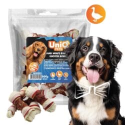 Uniq 500gr Λιχουδιά για Σκύλους Σχήμα Κόκκαλο με Πάπια