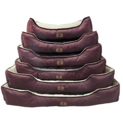 Robert Shop Collection Σετ Κρεβατιών Κατοικιδίων Μπορντό-Μπεζ 6τμχ