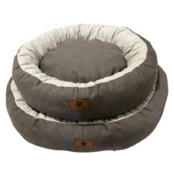 Robert Shop Collection Σετ Κρεβατιών Κατοικιδίων Στρογγυλό Καφέ-Μπεζ 2τμχ