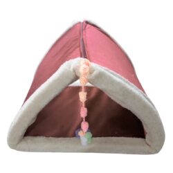 Robert Shop Collection Κρεβάτι Κατοικιδίων Τρίγωνο με Φερμουάρ Ροζ