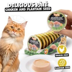 Uniq Delicious Pate 30gr για Γάτες με Κοτόπουλο και Ψύλλιο σε Τασάκι 8τμχ