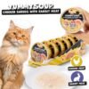 Uniq Yummy Soup 60gr για Γάτες με Κοτόπουλο και Κουνέλι σε Τασάκι 6τμχ