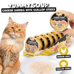 Uniq Yummy Soup 60gr για Γάτες με Κοτόπουλο και Χτένια σε Τασάκι 6τμχ