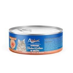 Alphapet Super Premium Κονσέρβα 70γρ για Ενήλικες Γάτες με Κομματάκια Στήθος Κοτόπουλου σε Ζωμό με Σολομό