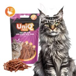 Uniq 50gr Λιχουδιά για Γάτες για Μαλλιά και Δέρμα Μαλακές Λωρίδες με Πάπια