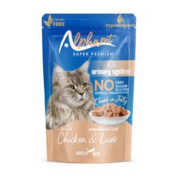 Alphapet Super Premium Urinary Jelly Grain Free 85gr για Στειρωμένες Γάτες με Κοτόπουλο και Συκώτι