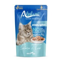 Alphapet Super Premium Urinary Jelly Grain Free 85gr για Στειρωμένες Γάτες με Σολομό και Συκώτι