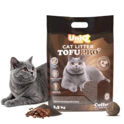 Uniq Pets Βιοδιασπώμενη Tofu Pro Άμμος Γάτας από Ίνες Decaf Coffee 6lt