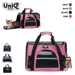 Uniq Τσάντα Μεταφοράς FURTOTE PAWVOYAGER με Χερούλι Ώμου και Ανακλαστικές Λωρίδες Ροζ